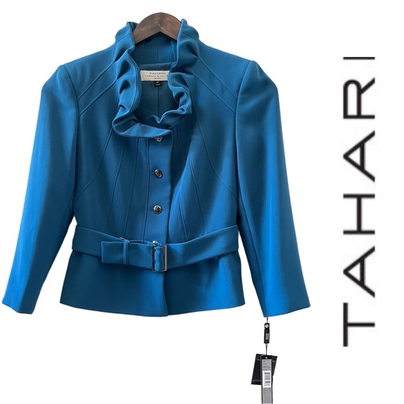 Tahari Jackets & Blazers - NEW Tahari Blazer Jacket Dark Teal 4P